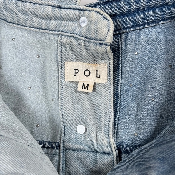 POL Light and Dark Blue Studded Denim Jacket M - Picture 5 of 17